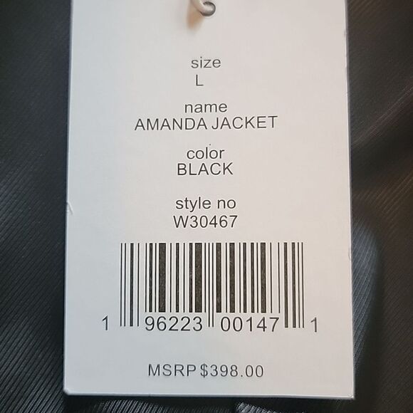 NWT Walter Baker Hooded Amanda Jacket in Black - Picture 9 of 11